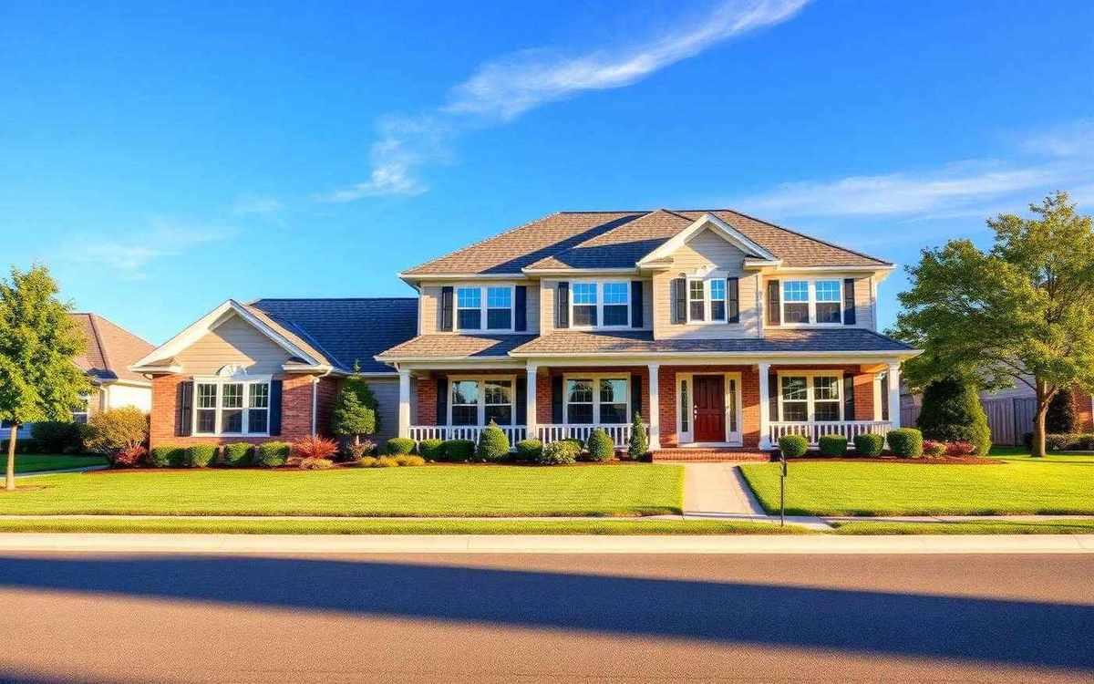 Modern American home with brand new architectural shingle roof